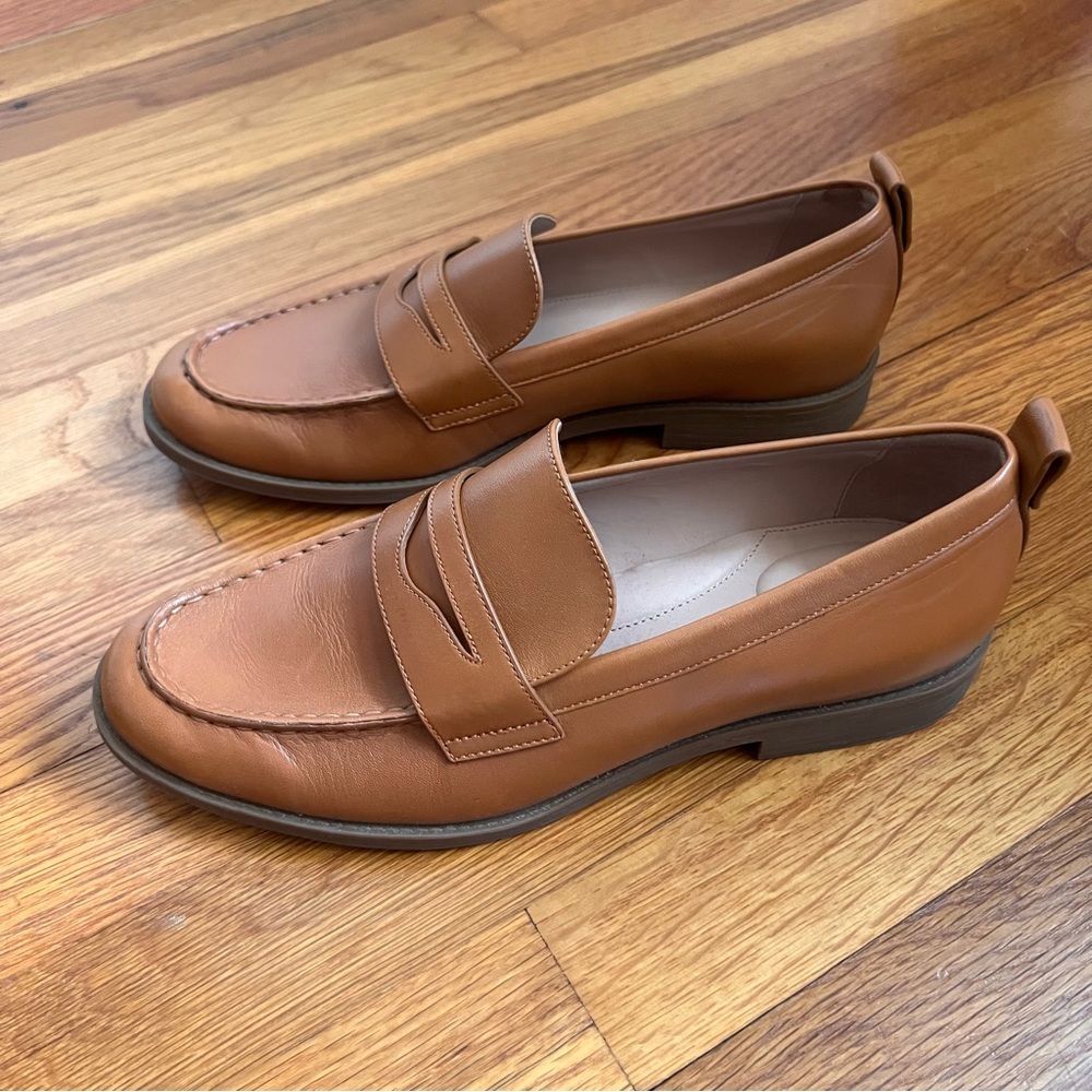 Cole Haan Stassi Pecan Leather Penny Loafers Sz 8.5 M - Picture 5 of 7